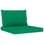 vidaXL Canapé de jardin 4 places avec coussins vert