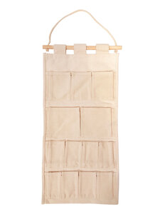 Vide poche 13 cases en coton à décorer 62cm