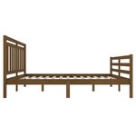 vidaXL Cadre de lit Marron miel Bois massif 120x200 cm