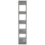 vidaXL Bibliothèque/Séparateur de pièce Gris béton 80x30x160 cm