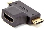 Adaptateur D2 Diffusion Micro HDMI mâle (Type D) et Mini HDMI mâle (Type C) vers HDMI femelle (Type A) (Noir)
