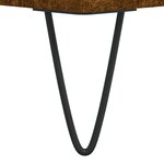 vidaXL Buffet haut Chêne fumé 34 5x34x180 cm Bois d'ingénierie