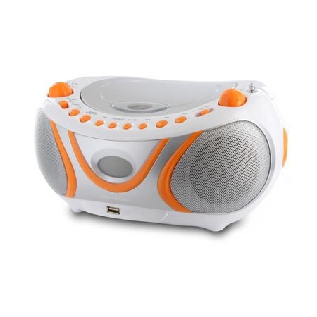 METRONIC 477133 Radio cd juicy - Blanc et orange
