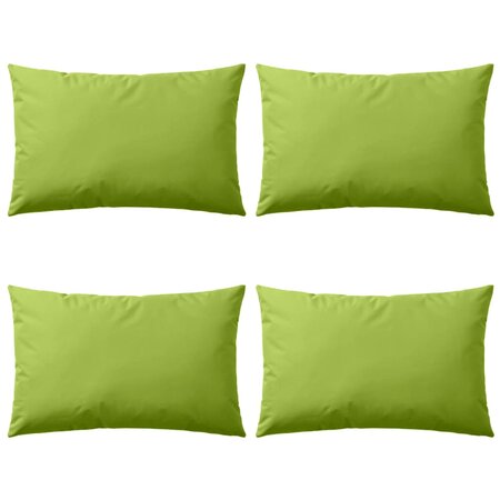 vidaXL Oreiller d'extérieur 4 Pièces 60 x 40 cm Vert pomme