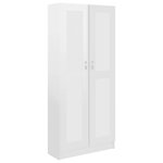 vidaXL Bibliothèque Blanc brillant 82 5x30 5x185 5 cm Aggloméré