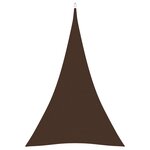 vidaXL Voile de parasol Tissu Oxford triangulaire 3x4x4 m Marron