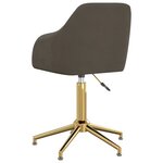 vidaXL Chaises pivotantes à manger lot de 6 gris foncé velours