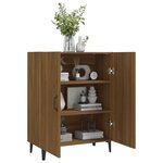 vidaXL Buffet Chêne marron 70x34x90 cm Bois d'ingénierie