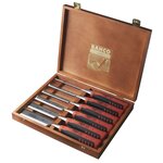 Bahco jeu de burins en boîte en bois 6 pièces 424p-s6-eur