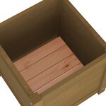 vidaXL Jardinière d'extérieur Marron miel 40x40x40 cm Bois de pin