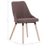 vidaXL Chaises à manger lot de 2 marron tissu