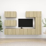 vidaXL Ensemble de meuble TV 6 Pièces Chêne sonoma Aggloméré