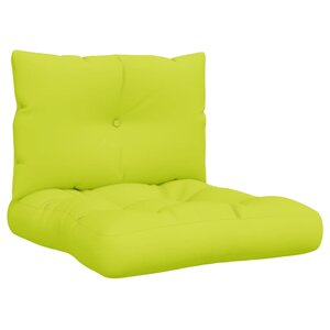 vidaXL Coussins de palette 2 Pièces vert vif tissu