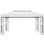 vidaXL Tonnelle avec double toit 3x4 m Blanc
