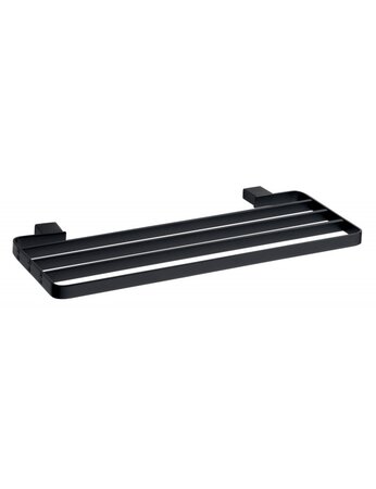 Etagère, porte-serviettes NERO en laiton noir 50 x2 x20 ,5 cm