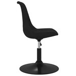 vidaXL Chaises à dîner pivotantes 4 Pièces Noir Velours