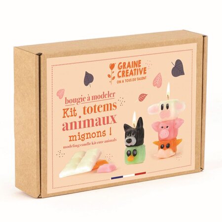 Kit bougie à modeler pour enfants Totem