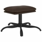 vidaXL Chaise de relaxation avec tabouret Marron Similicuir
