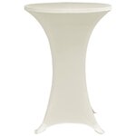 vidaXL Housses élastiques de table Ø 70 cm Crème 4 Pièces