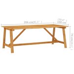 vidaXL Ensemble de salle à manger de jardin 7 Pièces Marron