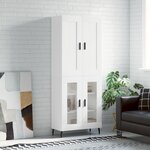 vidaXL Buffet haut Blanc 69 5x34x180 cm Bois d'ingénierie