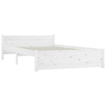 vidaXL Cadre de lit Blanc Bois massif 140x200 cm