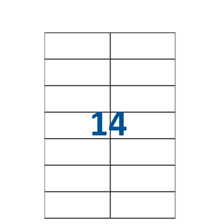 Lot de 200 planches étiquettes autocollantes sur feuille a4 : 105 x 42,3 mm (14 étiquettes par feuille)