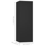vidaXL Ensemble de meubles TV 8 Pièces Noir Aggloméré