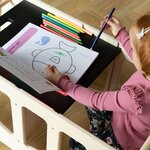Tour d'apprentissage - PENGUIN - bois naturel et tableau ardoise
