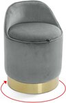 Pouf coffre de rangement rond Gold