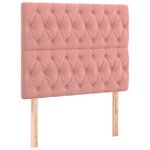 vidaXL Cadre de lit avec tête de lit Rose 120x200 cm Velours