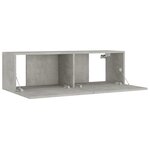 vidaXL Ensemble de meubles TV 8 Pièces Gris béton Bois d'ingénierie
