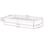 vidaXL Cadre de lit Marron miel Bois massif 100x200 cm