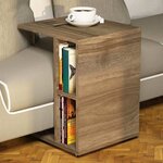 Homemania Table basse Ceylin 45x35x57 5 cm Noyer