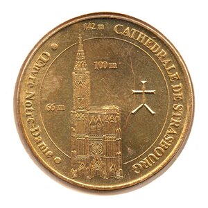 Mini médaille monnaie de paris 2007 - cathédrale de strasbourg