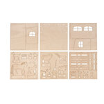 pces bois à insérer  Ferme  FSC MixCredit  nature  45 pces  1kit