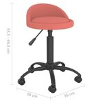 vidaXL Chaises pivotantes à manger lot de 2 Rose Velours