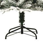 vidaXL Sapin de Noël artificiel LED et flocons de neige 210 cm PVC PE