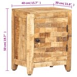 vidaXL Table de chevet 40x30x50 cm Bois de manguier massif