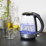 Bestron bouilloire numérique awk780g bleu 2200 w 1 7 l verre