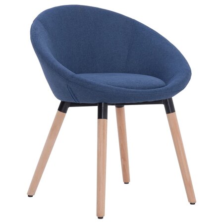 vidaXL Chaise de salle à manger Bleu Tissu