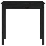 vidaXL Table console Noir 80x40x75 cm Bois massif de pin