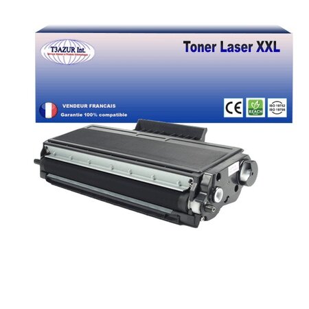 Toner compatible avec Brother TN3480 pour Brother HL-L5000D, L5100DN, L5100DNT, L5100DNTT, L5200DW, L5200DWT, L6250DN - 8 000 pages - T3AZUR