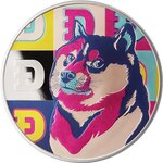 Dogemonnaie 1 oz argent proof monnaie 1 dogemonnaie united crypto states 2022
