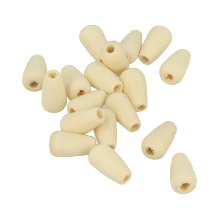 Perle bois lucy goutte 15 8x8 6mm 40 pièces