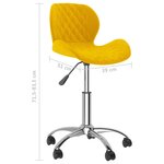 vidaXL Chaises pivotantes à manger lot de 2 jaune moutarde velours