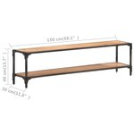 vidaXL Meuble TV 150x30x40 cm Bois d'acacia massif