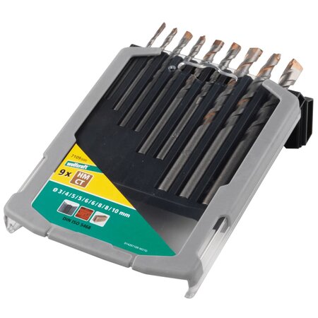 Wolfcraft jeu de forets à béton 9 pièces 3-10 mm 7109000
