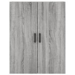 vidaXL Buffet haut Sonoma gris 69 5x34x180 cm Bois d'ingénierie