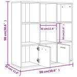 vidaXL Armoire à livres Chêne marron 98x30x98 cm